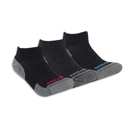 Dámské Ponožky Skechers Half Terry Quarter Pracovní - 3 Pack Šedé | CZ_30470