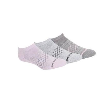 Dámské Ponožky Skechers Low Cut Heel Tab - 3 Pack Růžové | CZ_32945