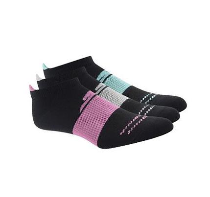 Dámské Ponožky Skechers Low Cut Heel Tab - 3 Pack Černé | CZ_3297G