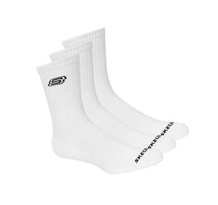 Dámské Ponožky Skechers Solids Crew - 3 Pack Bílé | CZ_3384W