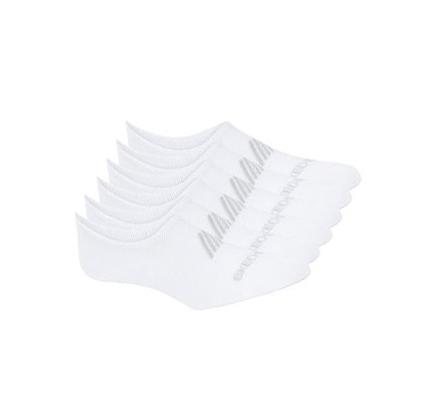 Dámské Ponožky Skechers Super Soft No Show Liner - 6 Pack Bílé | CZ_3172A