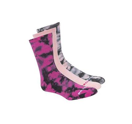 Dámské Ponožky Skechers Tie-Dye Crew - 3 Pack Fialové | CZ_3394L