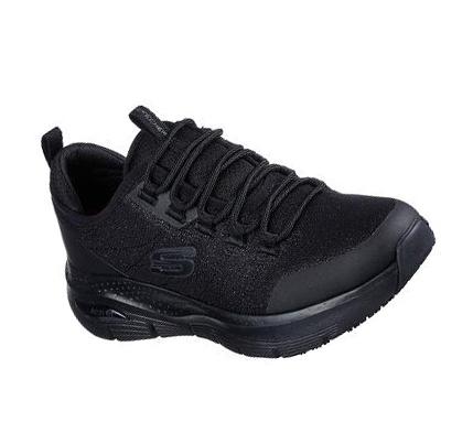 Dámské Pracovní Obuv Skechers Arch Fit SR - Visalia Černé | CZ_3896B