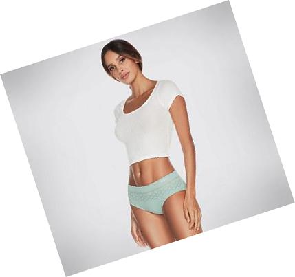 Dámské Spodní Prádlo Skechers 3 Pack Rib Crochet Hipster Briefs Mátově Zelená Růžové | CZ_6522B
