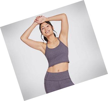 Dámské Sportovní Podprsenky Skechers Apparel GOFLEX Luxe Crop Bra Fialové | CZ_49970