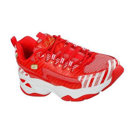 Dámské Tenisky Skechers D'Lites 4.0 - Candy Canes Červené Bílé | CZ_51230