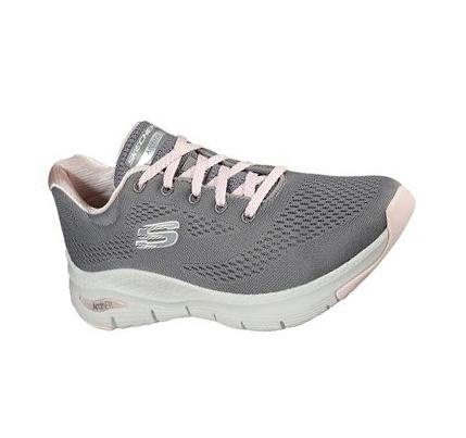 Dámské Trekové Boty Skechers Arch Fit - Big Appeal Šedé Růžové | CZ_4148L