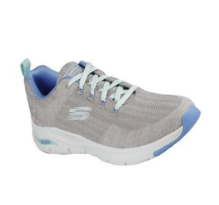 Dámské Trekové Boty Skechers Arch Fit - Comfy Wave Světle Šedé Blankyt | CZ_4248S