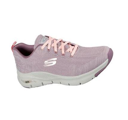 Dámské Trekové Boty Skechers Arch Fit - Comfy Wave Fialové | CZ_4273X