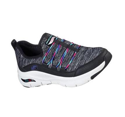 Dámské Trekové Boty Skechers Arch Fit - Rainbow View Černé Viacfarebný | CZ_4598B