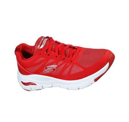 Dámské Trekové Boty Skechers Arch Fit - Vivid Memory Červené | CZ_4723D