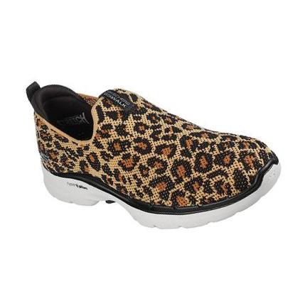 Dámské Trekové Boty Skechers GO WALK 6 - Lynx Leopard | CZ_56730
