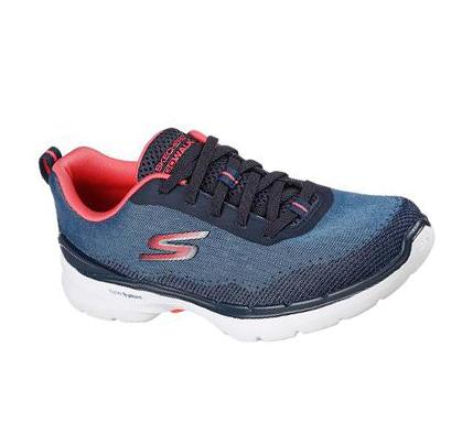 Dámské Trekové Boty Skechers GO WALK 6 - Spring Horizon Tmavě Blankyt Koralove | CZ_5698W