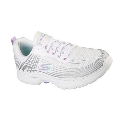 Dámské Trekové Boty Skechers GO WALK 6 - Stunning Glow Bílé Viacfarebný | CZ_5798A