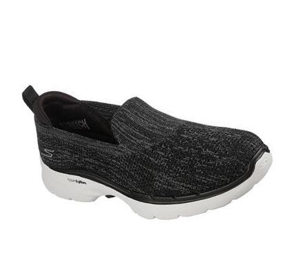 Dámské Trekové Boty Skechers GO WALK 6 - Valerie Černé Šedé | CZ_5823Q