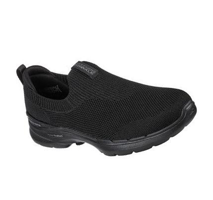 Dámské Trekové Boty Skechers GO WALK 6 - Vibrant Smile Černé | CZ_5898B