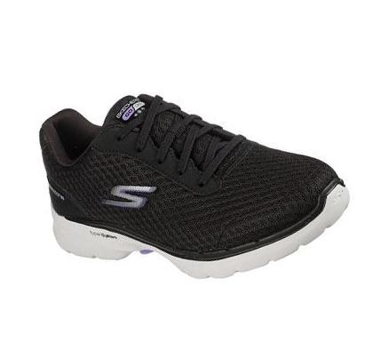 Dámské Trekové Boty Skechers GO WALK 6 - Venecia Černé Levandule | CZ_A473P
