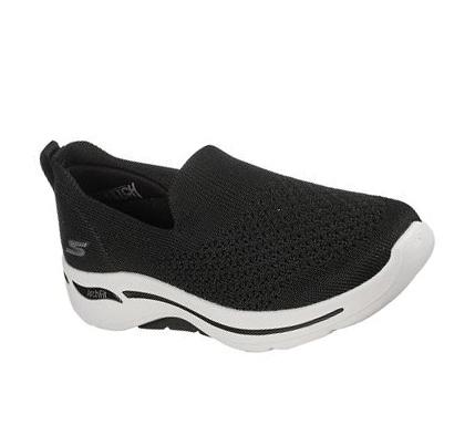 Dámské Trekové Boty Skechers GO WALK Arch Fit - Delora Černé Bílé | CZ_45880