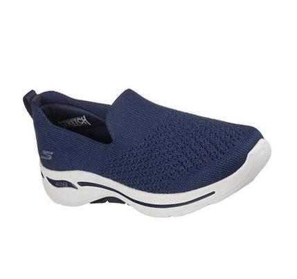 Dámské Trekové Boty Skechers GO WALK Arch Fit - Delora Tmavě Blankyt | CZ_48498