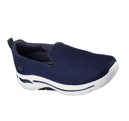 Dámské Trekové Boty Skechers GO WALK Arch Fit - Grateful Tmavě Blankyt Bílé | CZ_4924S