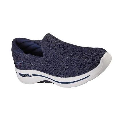 Dámské Trekové Boty Skechers GO WALK Arch Fit Tmavě Blankyt Šedé | CZ_49994