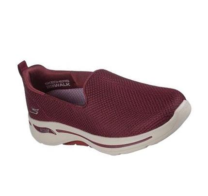 Dámské Trekové Boty Skechers GO WALK Arch Fit - Grateful Vínové | CZ_6274L