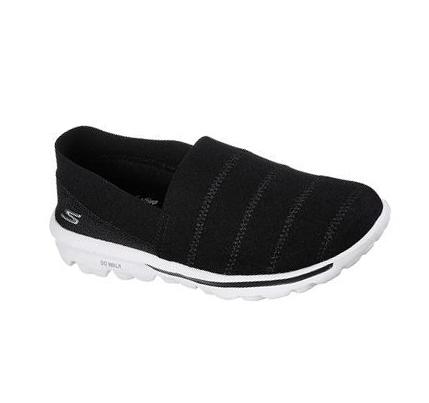 Dámské Trekové Boty Skechers GO WALK Classic - Gracious Joy Černé Bílé | CZ_I663Q