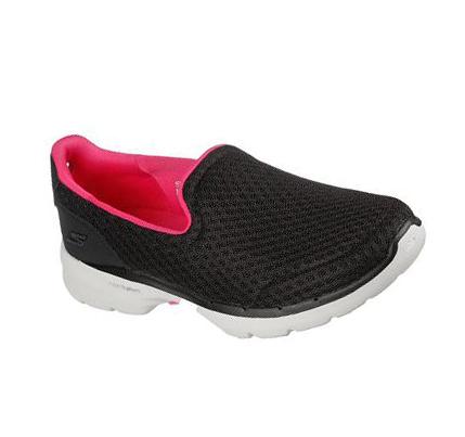 Dámské Trekové Boty Skechers GOwalk 6 - Big Splash Černé Růžové | CZ_73198