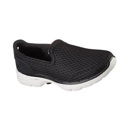 Dámské Trekové Boty Skechers GOwalk 6 - Big Splash Černé Bílé | CZ_7322C