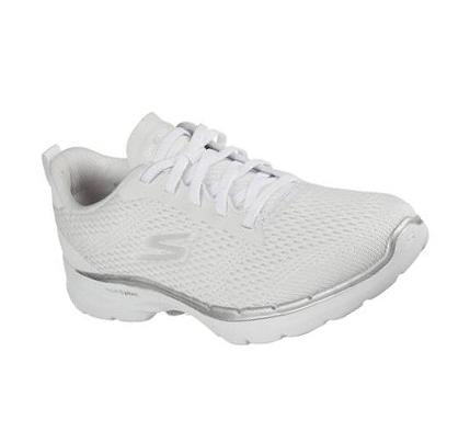 Dámské Trekové Boty Skechers GOwalk 6 - Bold Vision Bílé | CZ_73440