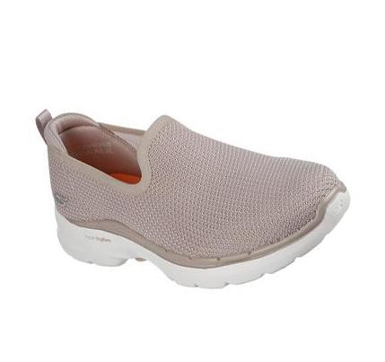 Dámské Trekové Boty Skechers GOwalk 6 - Clear Virtue Béžový | CZ_7347B