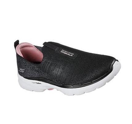Dámské Trekové Boty Skechers GOwalk 6 - Glimmering Černé Růžové | CZ_7372L