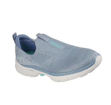 Dámské Trekové Boty Skechers GOwalk 6 - Glimmering Blankyt Tyrkysové | CZ_7384A