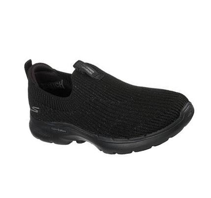 Dámské Trekové Boty Skechers GOwalk 6 - Ocean Crystal Černé | CZ_7419X