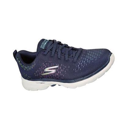Dámské Trekové Boty Skechers GOwalk 6 - Vibrant Energy Tmavě Blankyt Viacfarebný | CZ_7434A