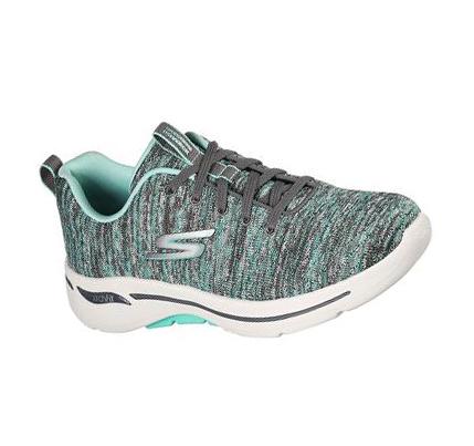 Dámské Trekové Boty Skechers GOwalk Arch Fit - Glee Šedé Tyrkysové | CZ_6598R