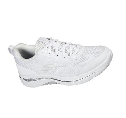 Dámské Trekové Boty Skechers GOwalk Arch Fit - Motion Breeze Bílé Stříbrné | CZ_74694