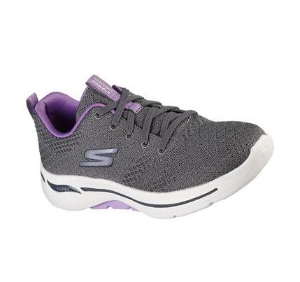 Dámské Trekové Boty Skechers GOwalk Arch Fit - Unify Šedé Levandule | CZ_7484B