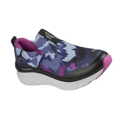 Dámské Trekové Boty Skechers Relaxed Fit: D'Lux Walker - Fresh Fall Černé Fialové | CZ_3348R