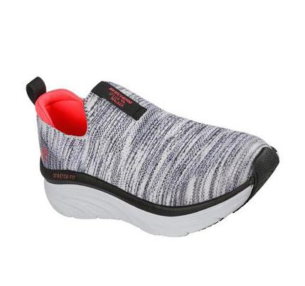 Dámské Trekové Boty Skechers Relaxed Fit: D'Lux Walker - Rainbow Sky Bílé Černé | CZ_3598S