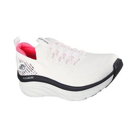 Dámské Trekové Boty Skechers Relaxed Fit: D'Lux Walker - Star Stunner Bílé Černé Růžové | CZ_3623X