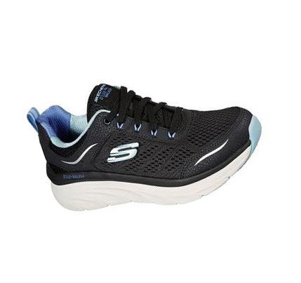 Dámské Trekové Boty Skechers Relaxed Fit: D'Lux Walker - Infinite Motion Černé Světle Blankyt | CZ_6894W