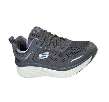 Dámské Trekové Boty Skechers Relaxed Fit: D'Lux Walker - Infinite Motion Šedé Levandule | CZ_68974