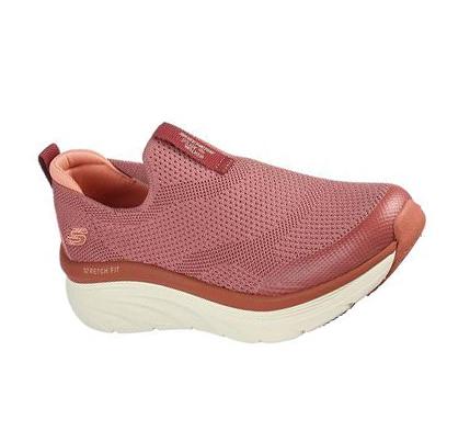 Dámské Trekové Boty Skechers Relaxed Fit: D'Lux Walker - Quick Upgrade Tmavě Růžové | CZ_I3530