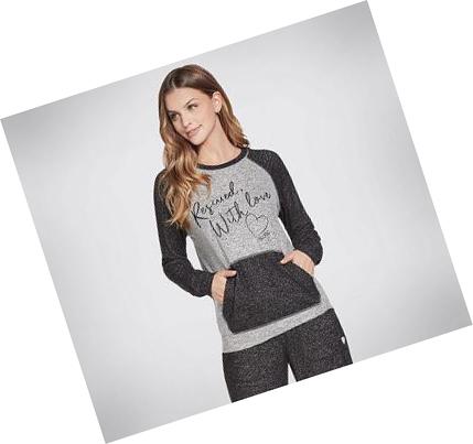 Dámské Tričko Skechers BOBS Apparel With Love Cozy Pullover Šedé | CZ_4244L