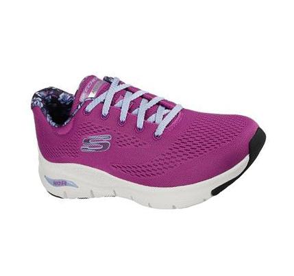 Dámské Tréninkové Boty Skechers Arch Fit - Floral Blossom Fialové | CZ_4348L