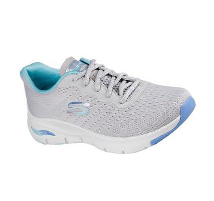 Dámské Tréninkové Boty Skechers Arch Fit - Infinity Cool Šedé Blankyt | CZ_4398W