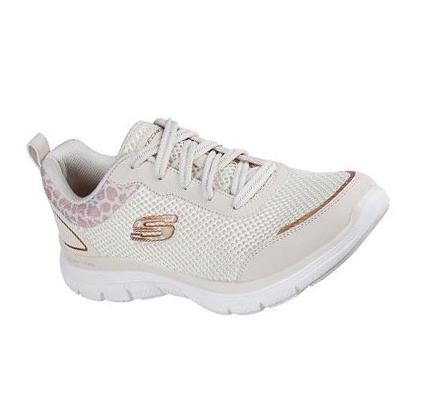 Dámské Tréninkové Boty Skechers Flex Appeal 4.0 - Wild Pulse Béžový Zlaté | CZ_I998B