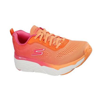 Dámské Tréninkové Boty Skechers Max Cushioning Elite - Destination Point Růžové Oranžové | CZ_7248R
