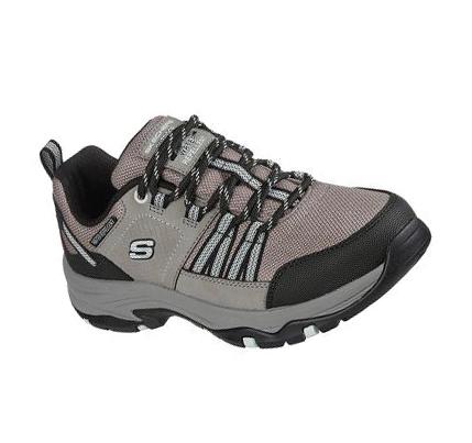 Dámské Turistické Boty Skechers Relaxed Fit: Trego - Drift-In Šedé Černé | CZ_6805E